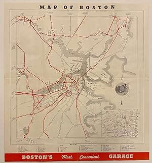 Map of Boston; Boston's finest Eliot St. Garage Tourist Guide