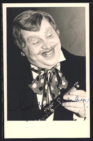 Ansichtskarte Opernsänger Friedrich Nidetzky im Kostüm, mit original Autograph