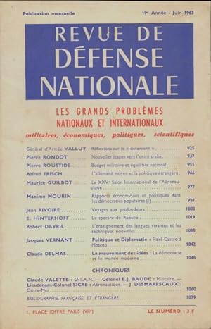 Revue de d?fense nationale Juin 1963 - Collectif