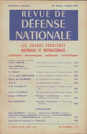 Revue de d?fense nationale Octobre 1964 - Collectif