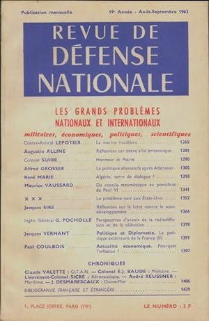Revue de d fense nationale Ao t 1963 - Collectif