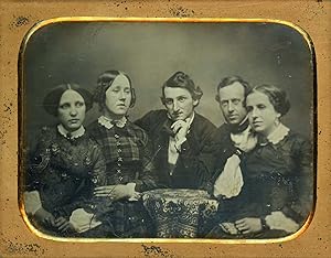 Half Plate Daguerreotype of Elihu Burritt and Friends, c. 1850