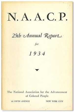 N.A.A.C.P. 25TH ANNUAL REPORT FOR 1934