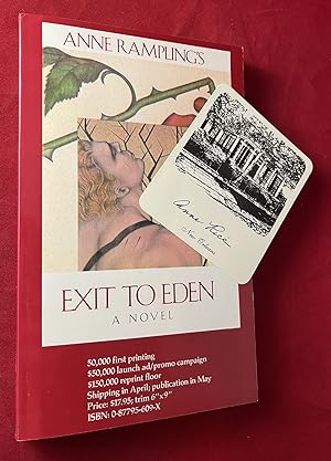 Exit to Eden (ADVANCE COPY W/ PERSONAL SIGNED BOOKPLATE)