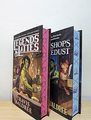 Legends & Lattes; Bookshops & Bonedust (Signed First Edition Set with sprayed edges)