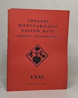 Theatre montparnasse gaston Baty LXXI saison 1961-1962: L'archipel Lenoir