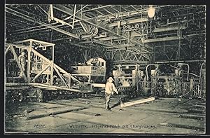 Ansichtskarte Peine, Walzwerk, Fabrikarbeiter am Trägerwalzwerk