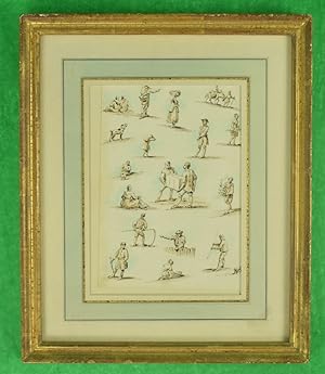 Attributed to William Henry Pyne (1769-1843) Figure Studies