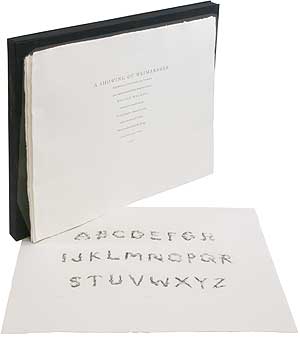 A Showing of Weimaraner. Being Specimens of Letters, Numbers and Punctuation of an original and e...
