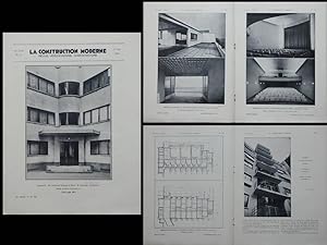 CONSTRUCTION MODERNE n°33 1933 PARIS, 216 BOULEVARD RASPAIL, STUDIO RASPAIL, ELKOUKEN