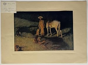 1912 Frederic Remington Artist's Proof "In From The Night Herd" Mounted on Original Mat