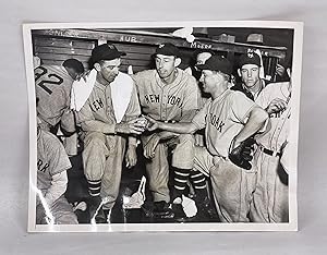 1937 Type 1 Photograph of Carl Hubbell Holding Ball After Winning Pennant-Clinching Game