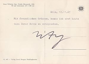 Ernst Wilhelm Nay German Artist Hand Signed Painting Postcard