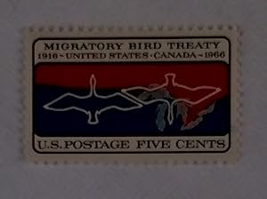 Migratory Bird Treaty 50th Anniversary 5 Cent Unused Postage Stamp