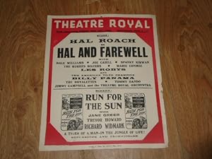 Theatre Royal Dublin Hal Roachin Hal and Farewell 28th October 1956 on Stage & Trevor Howard & Ri...