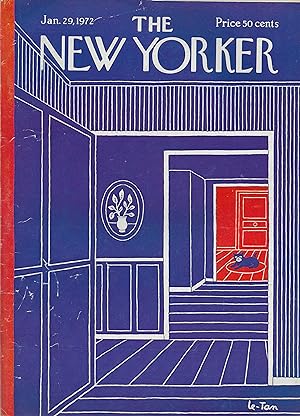 The New Yorker January 29, 1972 Pierre Le-Tan Cover, Complete Magazine