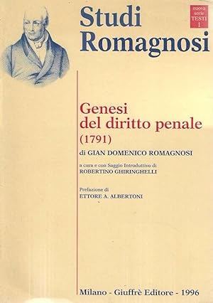 Genesi del diritto penale (1791) di Gian Domenico Romagnosi