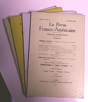 La revue franco-américaine, Tome V, no 1, 1er mai 1910 au no 6, 1eroctobre 1910, publication mens...