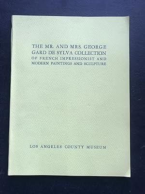 The Mr. and Mrs George Gard De Sylva Collection of French Impressionist and Modern Paintings and ...