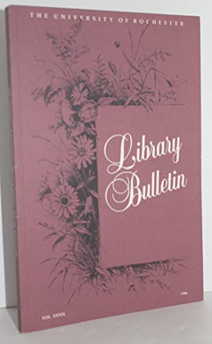 The University of Rochester Library Bulletin: Volume XXXIX - 1986