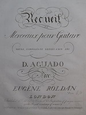 ROLDAN Eugène Recueil de Morceaux pour Guitare ca1820