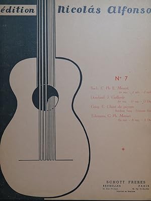 BACH C. P. E. DOWLAND GRIEG TELEMAN Pièces pour Guitare 1962