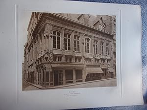 Planche 1910 ROUEN BUREAU DES FINANCES VUE D' ENSEMBLE HOTELS ET MAISONS XV ET XVIème siècle