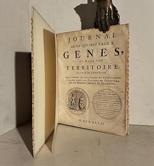Journal de ce qui s'est passé a Genes, et dans son territoire, depuis l'irruption que l'Armée Aut...