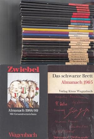 Das schwarze Brett / Zwiebel Almanach. KOMPLETTE Folge der ersten 24 Jahrgänge, beginnend mit dem...