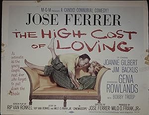 The High Cost of Loving Lobby Title Card 1958 Jose Ferrer, Gina Rowlands!