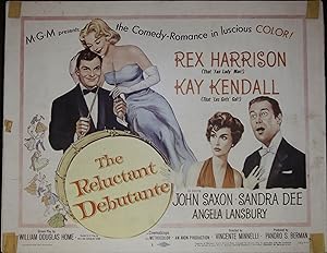 The Reluctant Debutante Lobby Title Card 1958 Rex Harrison, Sandra Dee!