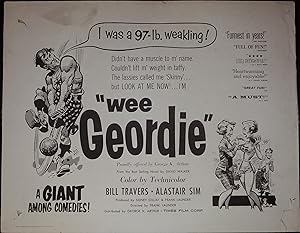 Wee Geordie Lobby Title Card 1956 Bill Travers, Alastair Sim