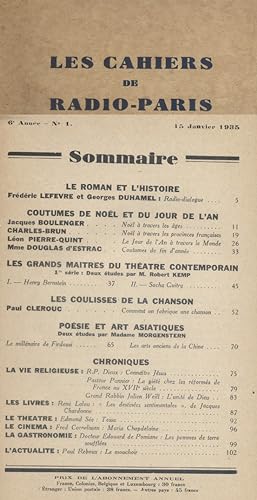 Les Cahiers de Radio-Paris 1935-1 : Le roman et l'histoire - Coutumes de Noël - Théâtre - Chanson...