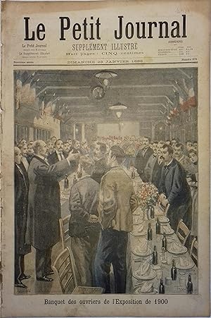Le Petit journal - Supplément illustré N° 375 : Banquet des ouvriers de l'exposition 1900. (Gravu...