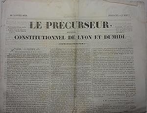 Le précurseur, journal constitutionnel de Lyon et du Midi. N° 1257. 16 janvier 1831.