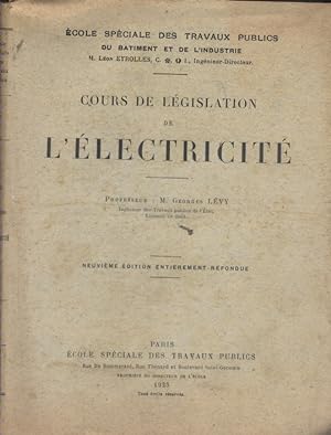 Cours de législation de l'électricité.