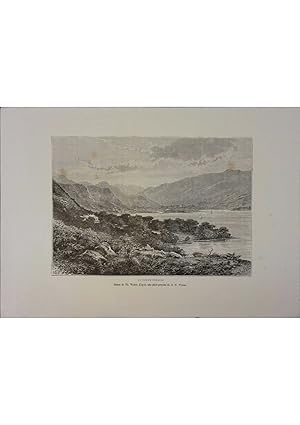 Le Derwentwater. Gravure extraite de la Géographie universelle d'Elisée Reclus. Vers 1880.