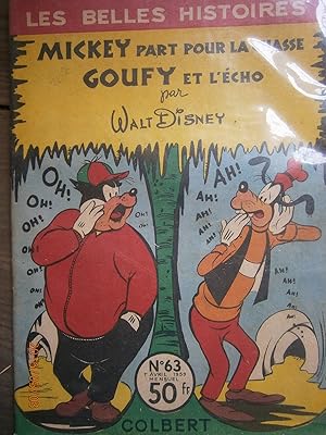 Mickey part pour la chasse. Suivi de Goufy et l'écho. 1er avril 1959.