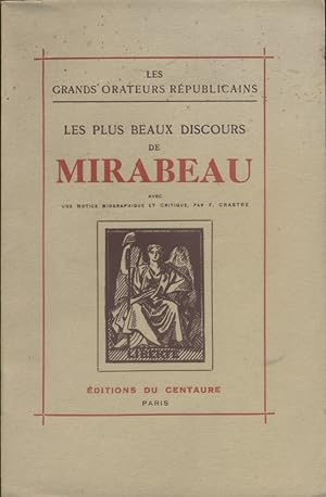 Les plus beaux discours de Mirabeau. Vers 1950.