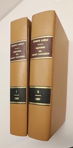 Histoire du droit canadien depuis les origines de la colonie jusqu'à nos jours. Tome I, Dominatio...