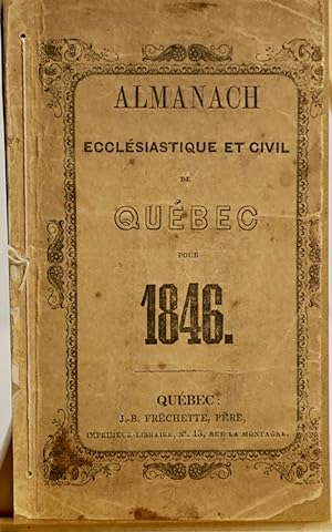 Almanach écclésiastique et civil de Québec pour 1846