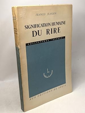 Signification humaine du rire