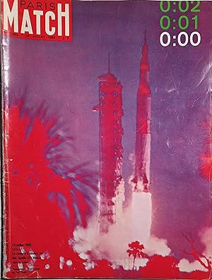 Paris Match N° 1055 : Mission Apollo XI. Dali reporter 26 juillet 1969.