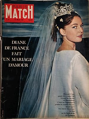 Paris Match N° 590 : Mariage de Diane de France. Gaston Dominici. Raymond Cartier au Congo. 30 ju...