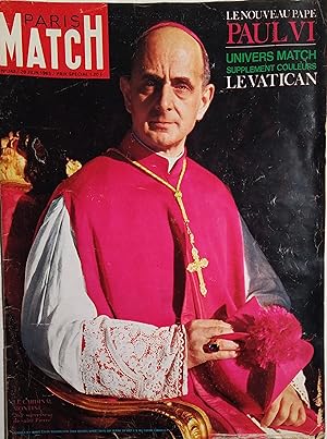 Paris Match N° 742 : Le nouveau pape, Paul VI. 24 heures du Mans. Univers Match : Le Vatican. 29 ...