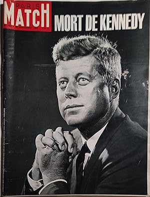 Paris Match N° 764 : Mort de Kennedy. Le Clézio, Géraldine Chaplin, Le sculpteur Calder. 30 novem...