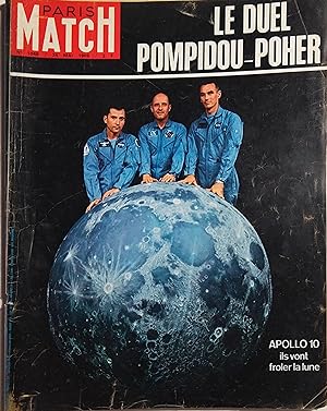Paris Match N° 1046 : Mission Apollo X. Duel Pompidou-Poher, De Gaulle en Irlande. 24 mai 1969.
