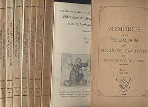 Mémoires de la fédération des sociétés savantes du département de l'Aisne. Du tome I (1953-1954) ...