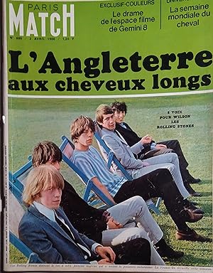 Paris Match N° 886 : L'Angleterre aux cheveux longs. Les Rolling stones. Gemini 8. Univers Match ...