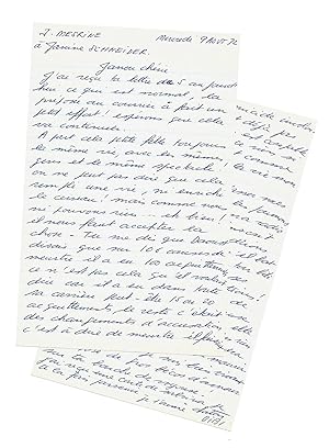 Tendre lettre de prison de « l ennemi public numéro 1 » à sa maîtresse Jeanne Schneider, quelques...